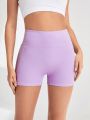 SHEIN Daily&Casual Casual Solid Color Athletic Fitness Shorts