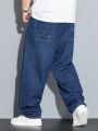 Men's Plus Size Blue Denim Jeans