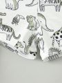 Baby Boys' Cute Dinosaur Printed 3pcs Bottoms Set For Spring And Summer