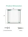 Costway 30-32.5 inch Baby Safety Gate with Door for Doorways & Stairs White