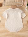 SHEIN Infant Boys' Short Sleeve Polo Neck Sweater Romper