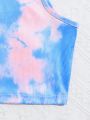 Teenage Girls' Colorful Tie-Dye Multiple Pieces Comfortable Underwear Set