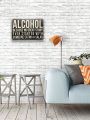 1 pc Vintage Kitchen Decor - Unique Metal Bar Wall Plaque Tin Sign (12x8) - Add a Touch of Class to Your Home!