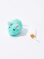 PETSIN Mint Green Small Mouse Teaser Cat Toy