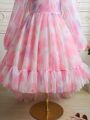 Tween Girl Fresh Style Tail Dress For Performance, Wedding, Evening Party And Birthday Party