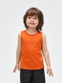 SHEIN Kids EVRYDAY Toddler Boys' Solid Color Casual Tank Top