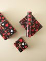 SHEIN Basic living 5pcs Black Red Love Heart Valentine'S Day Mother'S Day Birthday,Anniversary,HolidayGiuft, Gift Box Decoration, Gift Wrapping Paper, Easy-To-Cut