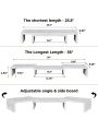 SUPERJARE Dual Monitor Stand Riser, Adjustable Length and Angle Screen Stand, for Laptop Computer/TV/PC/Printer