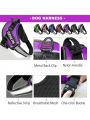 BB Brotrade Dog Vest,9 Dog Patches No Pull Dog Harness and Leash Set with Handle,Easy On and Off Pet Vest Harness with Night Safe Reflective Straps for Small Medium Large Breed Dogs