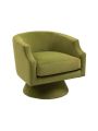360 Degree Swivel Cuddle Barrel Accent Sofa Chairs, Round Armchairs with Wide Upholstered, Fluffy Velvet Fabric Chair for Living Room, Bedroom, Office, Waiting Rooms