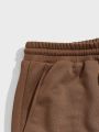 Manfinity Men Patched Detail Drawstring Waist Sweatpants