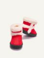 Cozy Cub Girls' Fashionable Trendy Design, Stylish, Warm & Comfortable Plush Snow Boots, Red