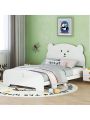Wood Full Size Wood Platform Bed with Bear-shaped Headboard and Footboard