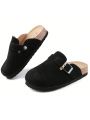 Boston Clogs for Girls Boys Kids Suede Leather Mules Clogs Indoor Outdoor Slip-on Kids Shoes Toddler Slippers with Arch Support