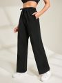 SHEIN Daily&Casual Solid Color Joggers With Diagonal Pockets