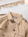 Spring Baby Boy Short Khaki Style Design Casual Jacket Coat, Gentleman Elegant Style