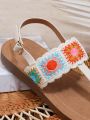 Women's Flat Beach Sandals With Embroidery