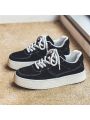 Black New Style Autumn & Winter Hong Kong Style Student Sneakers Trendy Men's Shoes