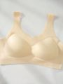4pcs Solid Color Wireless Padded Bras