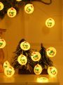 1pc 10led 1.5m Christmas Penguin Pattern Led Decorative String Light For Festival Activities Indoor Window Display