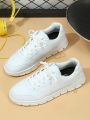 White Casual Fashionable Men's Sports Shoes