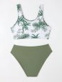 Teen Girls' Tree Pattern Swimsuit Set