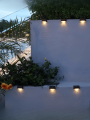 4pcs/set ABS Solar Lighting String With 1pc Wall Lamp, Modern Geometric Design Outdoor String Solar Light For Garden Decoration