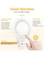 1PC Ring Light, LED Adjustable Brightness Clip on Light for Phone, 3 Light Mode Selfie Light Rechargeable Large Capacity Battery Portable , iPad, Laptop, for Makeup, Photography, Vlog,