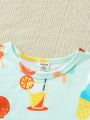 Baby Girls' Cute Food Printed Pajama Set