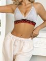 SHEIN Triangle Cup Bra For Women, Can Be Worn As Sports Top