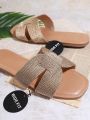 Ladies' Simple Cut Out Design Flat Sandals