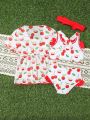 Infant Girls' Cherry Printed Swimsuit Set
