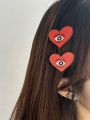 Umamao Estudio Artist Series - Eye & Heart Shaped Hair Clip Set, 2pcs