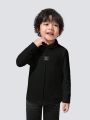 JNSQ Boys' Casual Loose Fit Weft Tag Knitted High Neck Long Sleeve T-shirt