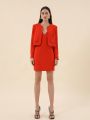 SHEIN Privé Solid Cami Dress & Open Front Jacket