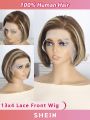 13x4 Highlight Ombre Pixie Cut Lace Front Wigs Human Hair Short Bob Wig Human Hair Ombre P4/27 color Lace Frontal Bob Wig Top Quality Wig For Women