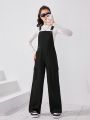 SHEIN Teen Girl Flap Pocket Side Overall Jumpsuit Without Tee