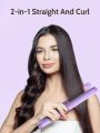 Teckwe Hair Straightener,Straight & Curling Dual-Purpose Curling Iron, Anti-Scald High Magnification Negative Ion & Essential Oil Coating Double,10 Seconds Of Rapid Heating,Fast Styling,And Long-Lasting Styling - US Plug