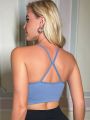 Ladies' Seamless Strapless Bra, Solid Color, With Neck Hanging Strap