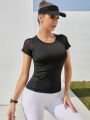 Breathable Softness Contrast Mesh Sports Tee