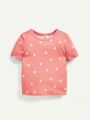 Cozy Cub Baby Girl Snug Fit Pajamas 4pcs Set Includes Floral Design Round Neck Short Sleeve Top And Shorts