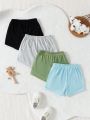 Baby Boy 4pcs/Set Knitted Comfortable Sporty Casual Cute Bottoms