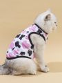 PETSIN 1pc Cute Colorful Cow Printed Pet Vest For Cats And Dogs