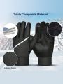 ATARNI Warm Winter Sport Gloves for Men Women Touch Screen Gloves Cold Weather Gloves with Anti-slip Palm and Thickened Fleece Lining, Black