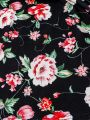 SHEIN Kids Nujoom Tween Girls Patchwork Floral Print Puff Sleeve Dress