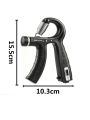 1pc stainless steel black  Adjustable(5-60kg) Hand Grip Strength Trainer - Improve Hand Strength and Endurance with Non-Slip Grips and Adjustable Resistance