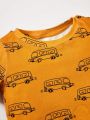 Cozy Cub Baby Boy's 3pcs Car Printed Short Sleeve T-Shirt Set