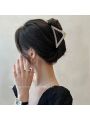 High-end Pearl Hair Claw Clip, Large Size Shark Style Hair Clip For Women's Autumn And Winter Headwear