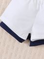 2pcs Baby Boys' Leisure Comfortable Practical Simple Solid Pocket Detail Shorts