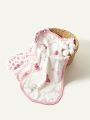 Cozy Cub 3pcs Baby Burp Cloths Set (leopard Print + Pink Cat + Cartoon Animal Head)